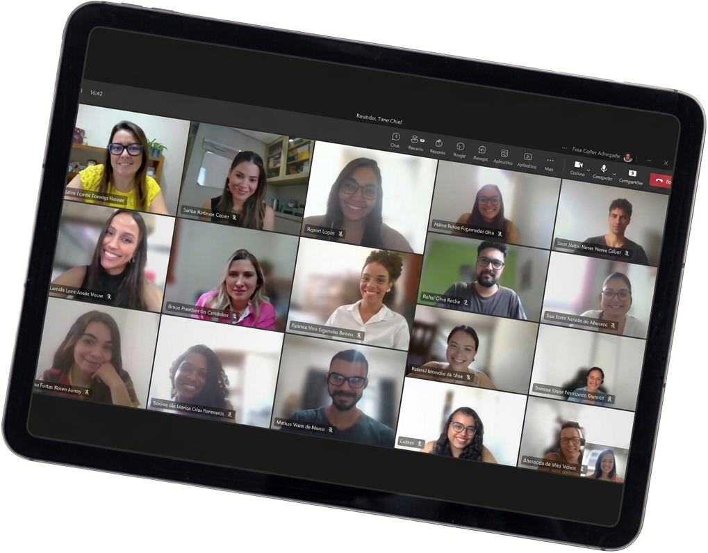 Treinamento AGILMAP em aula online com equipe participando em videochamada